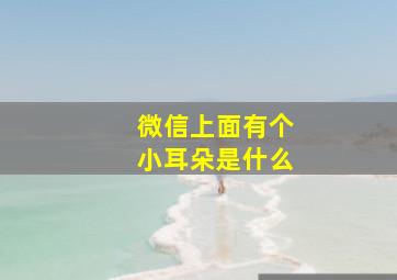 微信上面有个小耳朵是什么