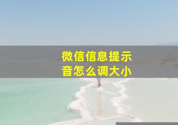 微信信息提示音怎么调大小