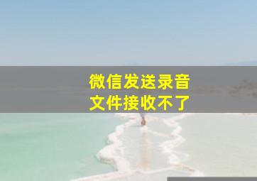 微信发送录音文件接收不了