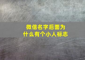 微信名字后面为什么有个小人标志