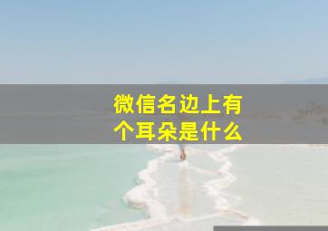 微信名边上有个耳朵是什么