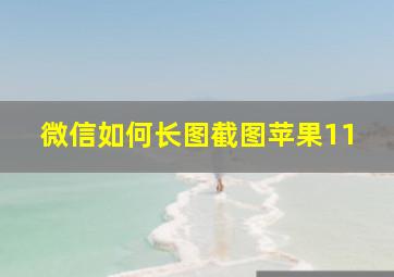 微信如何长图截图苹果11