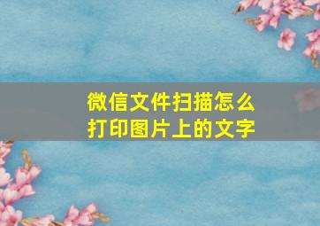 微信文件扫描怎么打印图片上的文字