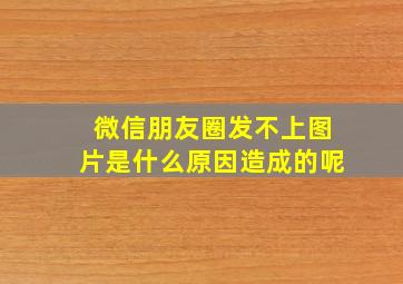 微信朋友圈发不上图片是什么原因造成的呢