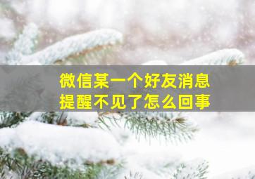 微信某一个好友消息提醒不见了怎么回事