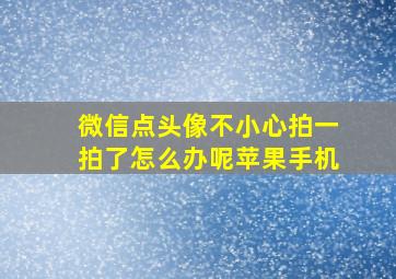 微信点头像不小心拍一拍了怎么办呢苹果手机