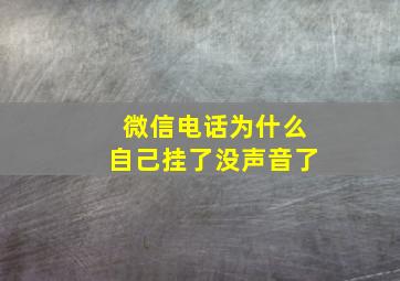 微信电话为什么自己挂了没声音了