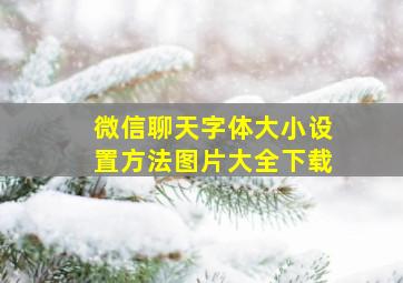 微信聊天字体大小设置方法图片大全下载