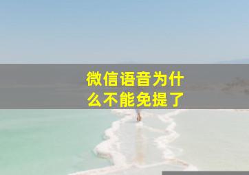 微信语音为什么不能免提了