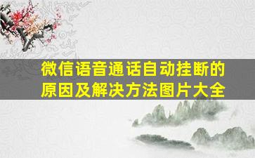 微信语音通话自动挂断的原因及解决方法图片大全