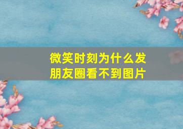 微笑时刻为什么发朋友圈看不到图片