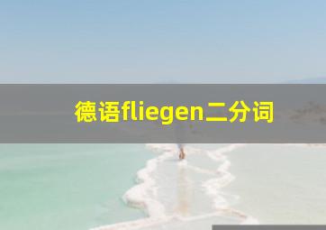 德语fliegen二分词