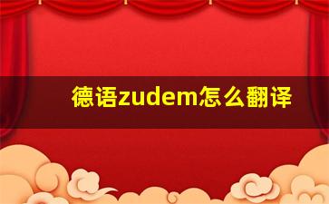 德语zudem怎么翻译