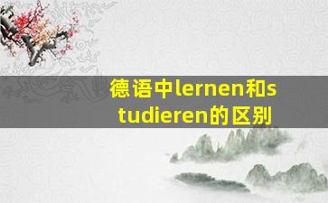 德语中lernen和studieren的区别