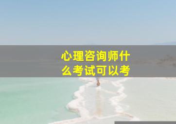 心理咨询师什么考试可以考