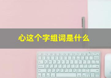 心这个字组词是什么