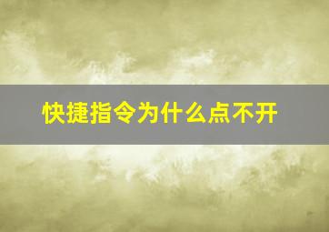 快捷指令为什么点不开