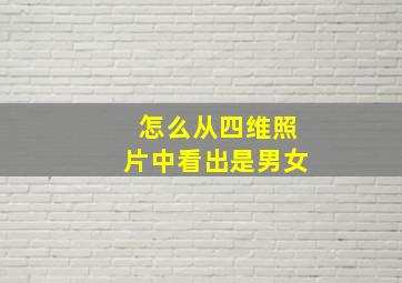 怎么从四维照片中看出是男女