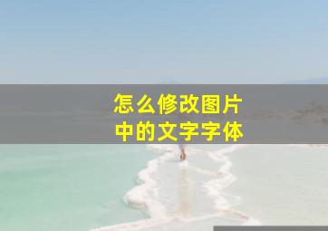 怎么修改图片中的文字字体