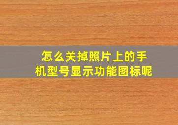 怎么关掉照片上的手机型号显示功能图标呢