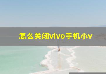 怎么关闭vivo手机小v