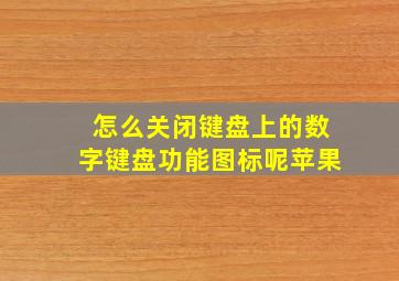 怎么关闭键盘上的数字键盘功能图标呢苹果