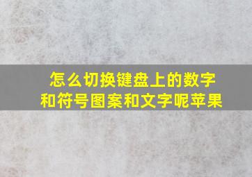 怎么切换键盘上的数字和符号图案和文字呢苹果