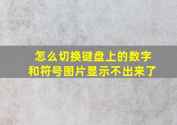 怎么切换键盘上的数字和符号图片显示不出来了