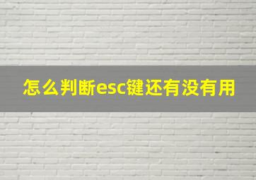 怎么判断esc键还有没有用