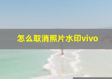 怎么取消照片水印vivo