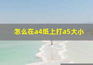 怎么在a4纸上打a5大小