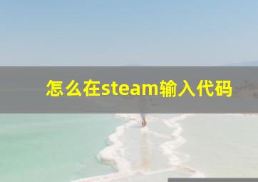 怎么在steam输入代码