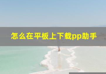 怎么在平板上下载pp助手