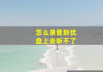 怎么录音到优盘上去听不了