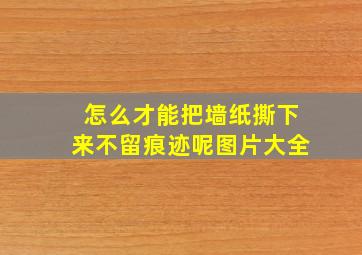 怎么才能把墙纸撕下来不留痕迹呢图片大全