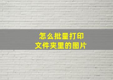 怎么批量打印文件夹里的图片