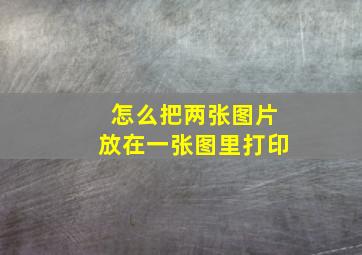 怎么把两张图片放在一张图里打印