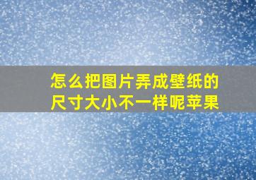 怎么把图片弄成壁纸的尺寸大小不一样呢苹果