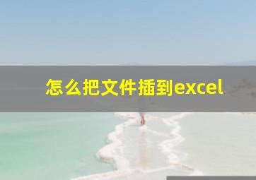 怎么把文件插到excel