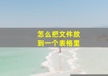 怎么把文件放到一个表格里