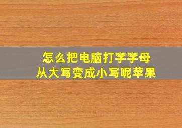 怎么把电脑打字字母从大写变成小写呢苹果