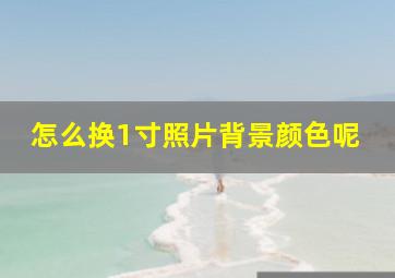 怎么换1寸照片背景颜色呢