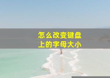 怎么改变键盘上的字母大小