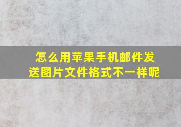 怎么用苹果手机邮件发送图片文件格式不一样呢