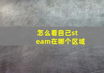 怎么看自己steam在哪个区域