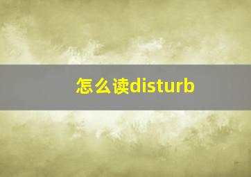 怎么读disturb