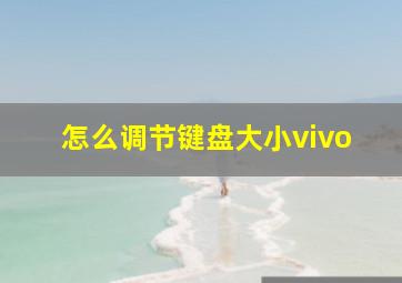 怎么调节键盘大小vivo