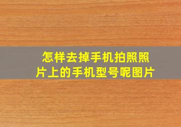 怎样去掉手机拍照照片上的手机型号呢图片