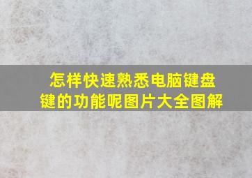 怎样快速熟悉电脑键盘键的功能呢图片大全图解