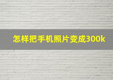 怎样把手机照片变成300k